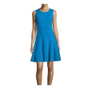 Diane von Furstenberg Citra Dress Sz 14 Blue Sleeveless Fit Flare NWT $398‎